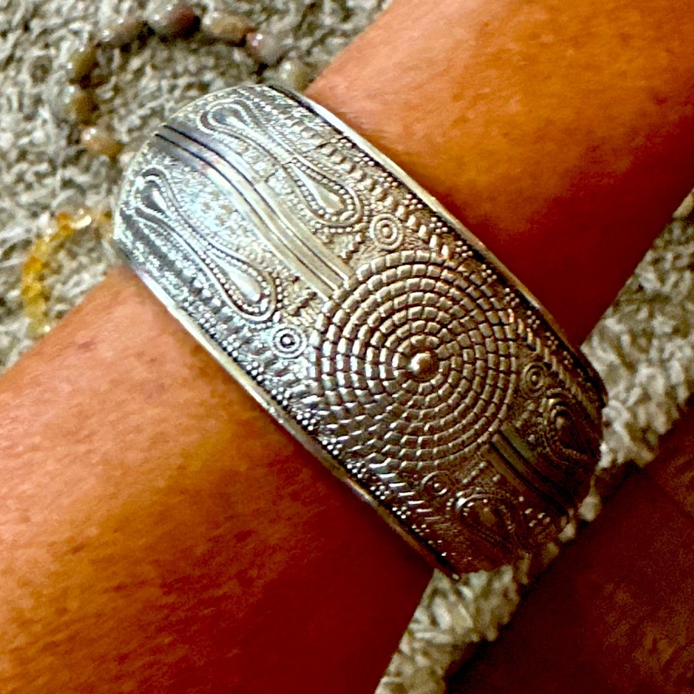 Silver cuff bracelet